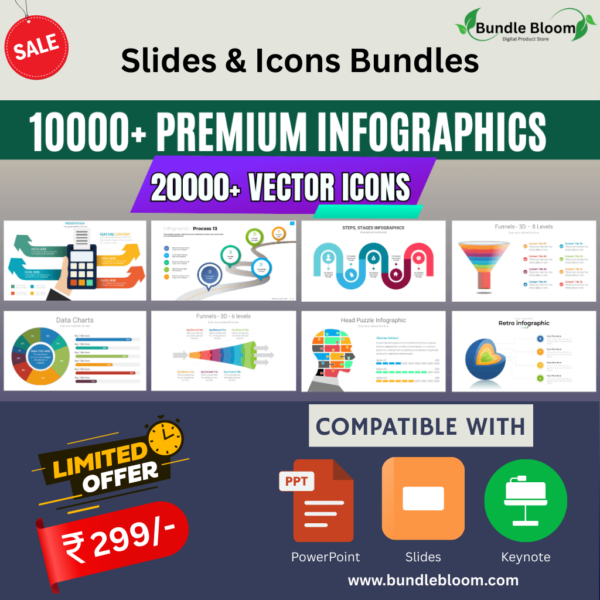 Download 10K+ PowerPoint Infographic Slides & 20K+ Vector Icons